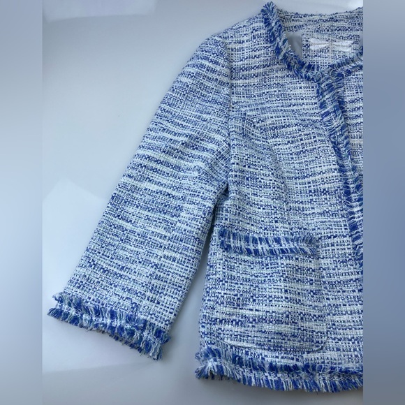 Tyler Boe Blue/White Tweed Blazer N230-11 - Picture 6 of 9